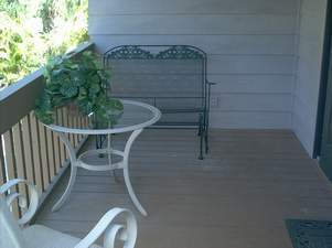 Back deck of Sanibel vacation rental Home #3