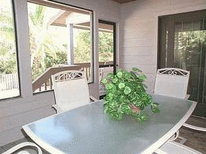 Enclosed porch of Sanibel vacation rental Home #3